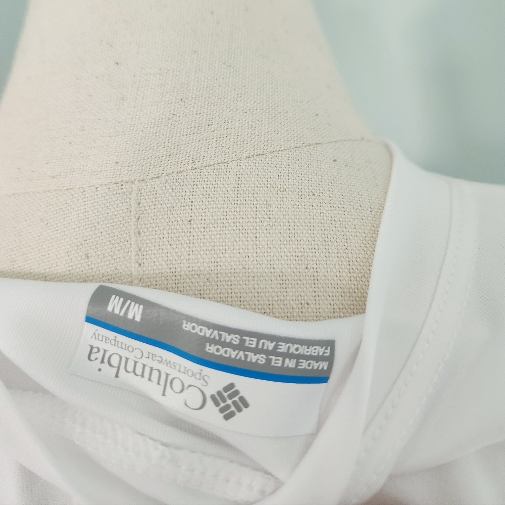 NWT Columbia Women's White/Pink Omni-Shade Long-Sleeve Shirt - Size Medium - Picture 6 of 9